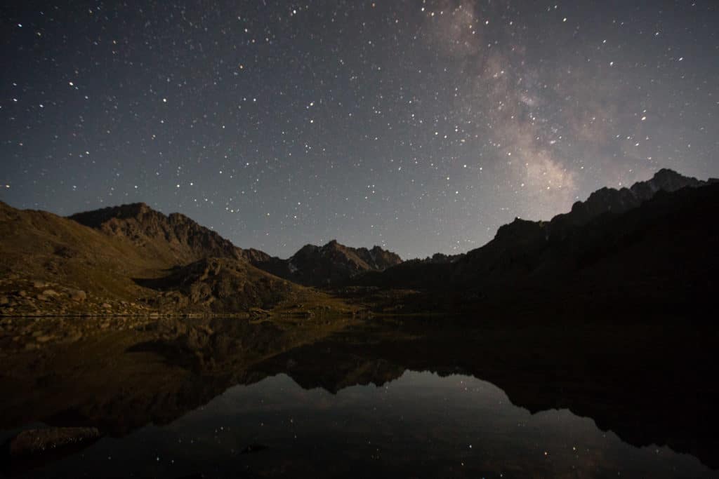 Boz-Uchuk Lakes at Night