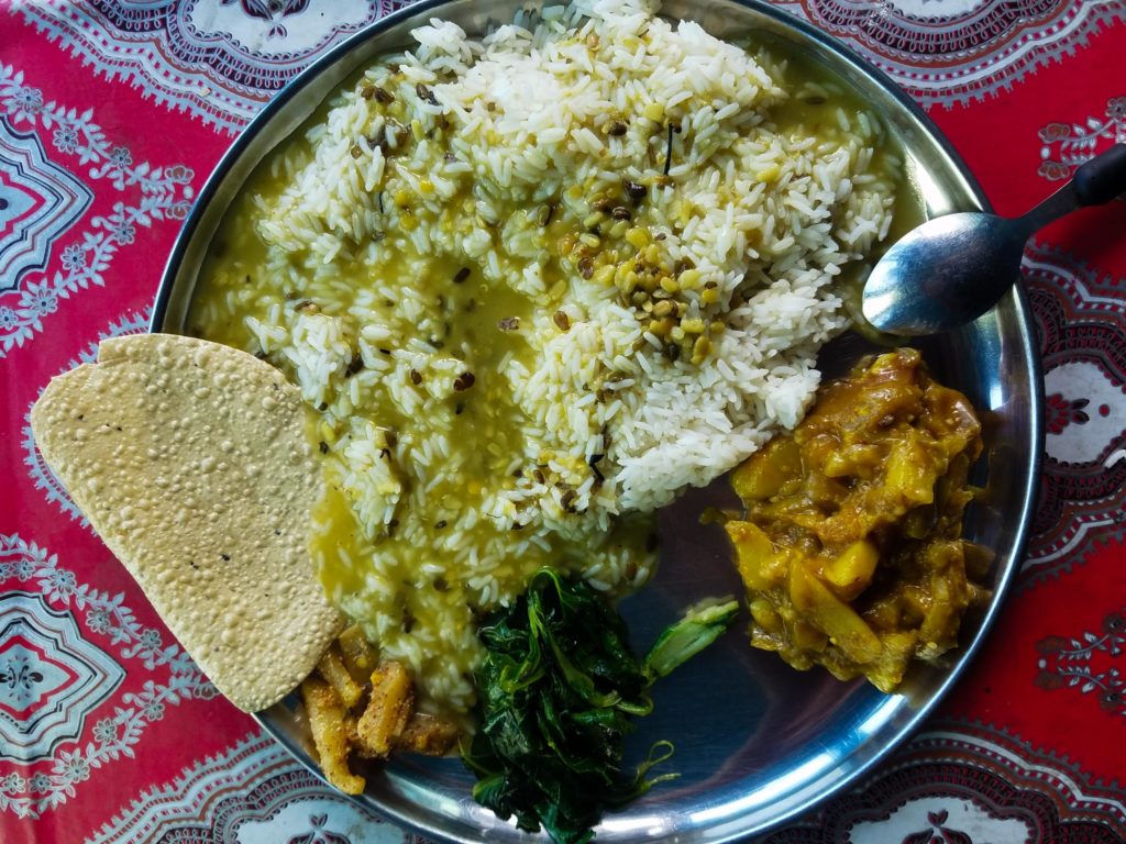 Dhal Bhat served in Tamang