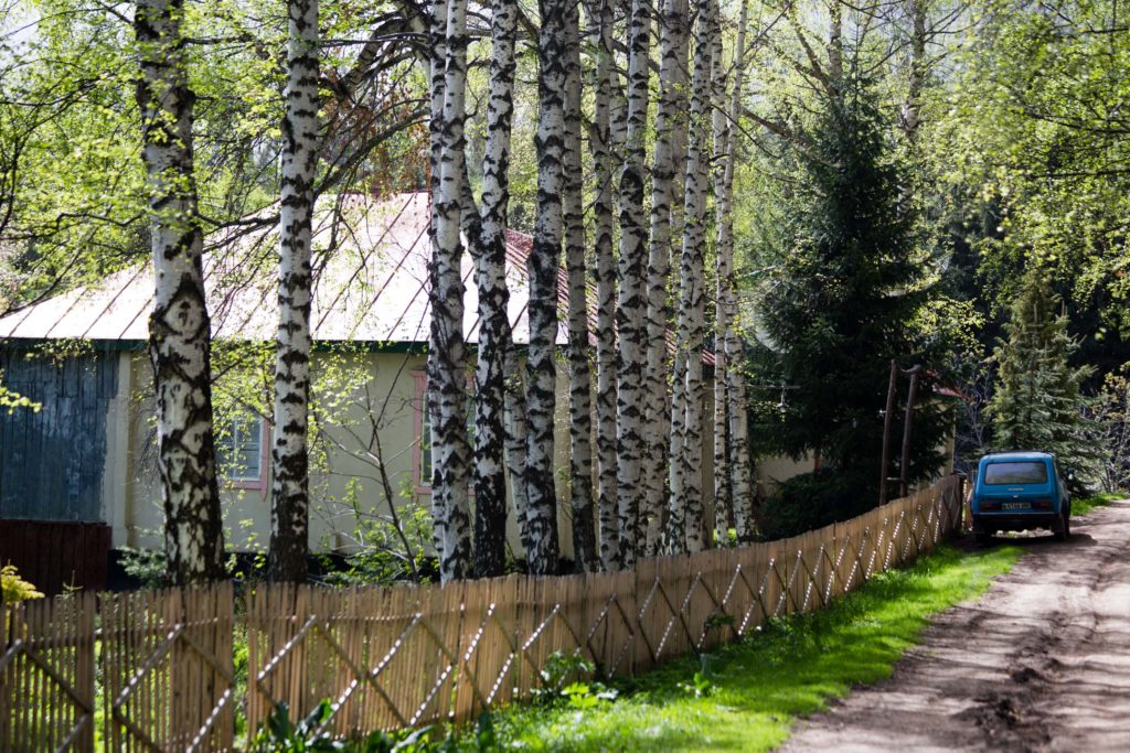 Forestry hut in Ak Suu Arboretum.