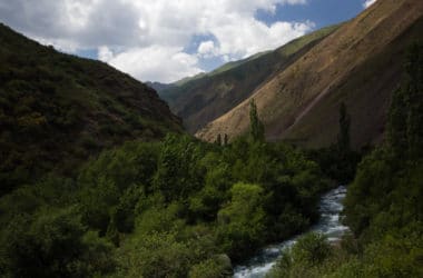 Landscape of the Chon Kaindy Valley in Chuy Oblast