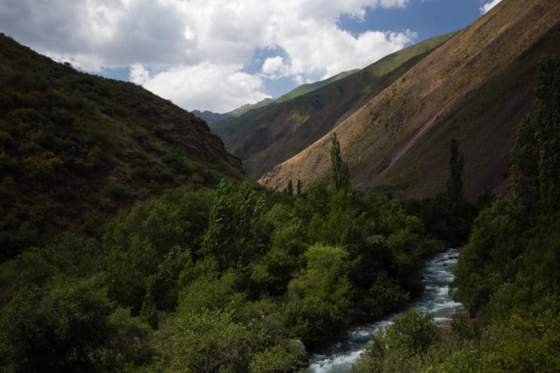 Landscape of the Chon Kaindy Valley in Chuy Oblast