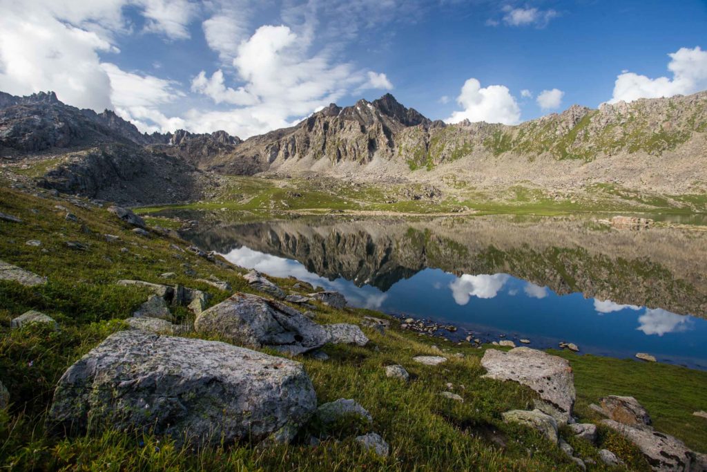 Reflection in the lower Boz Uchuk Lakes