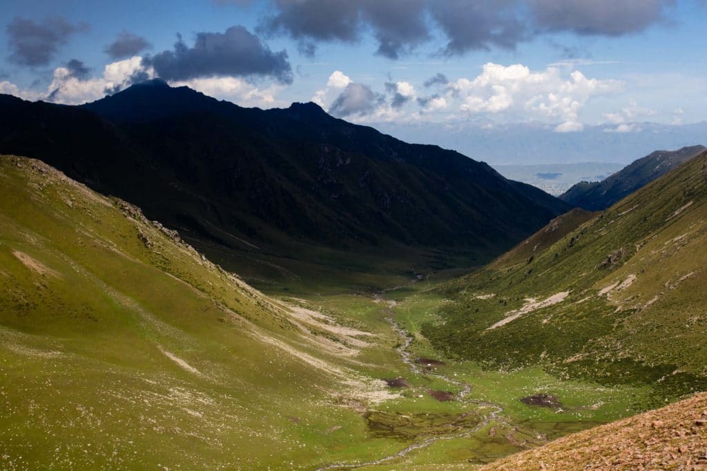 View from the top of Boz Uchuk Valley