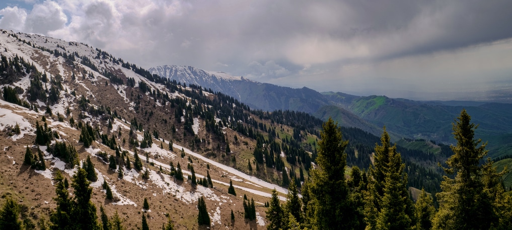 Hiking to Peak Furmanov Panorama