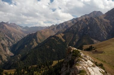 Ak Tash and surrounding peaks of Naryn Kyrgyzstan