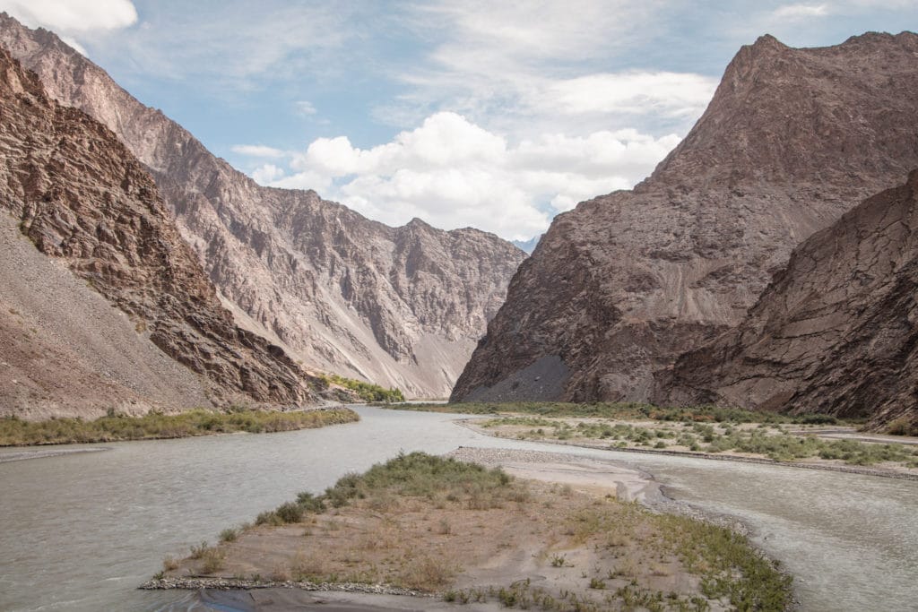 Bartang River viewed from Jizeu Bridge