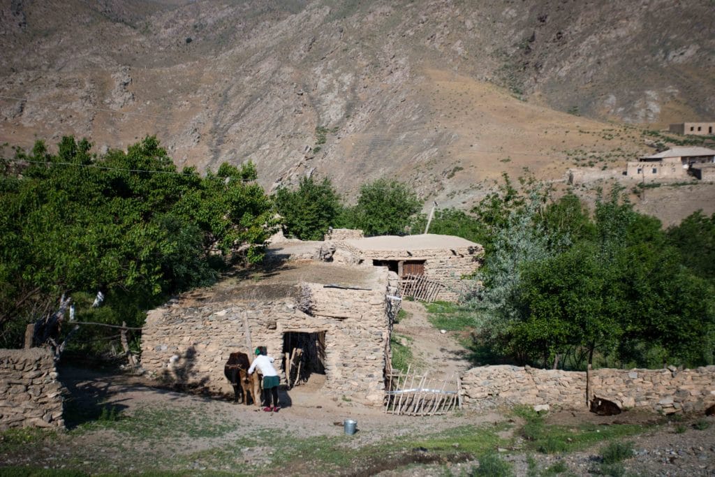 Home in the village of Asraf in Uzbekistan's Nuratau mountains