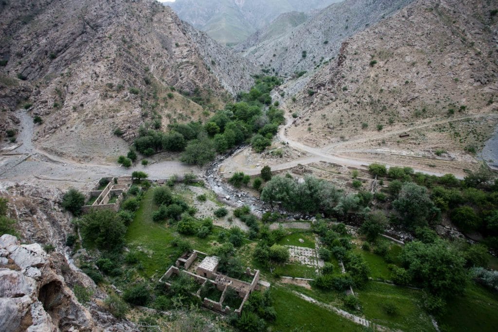 Ruins of a Soviet-era lager in the Kadvan Valley