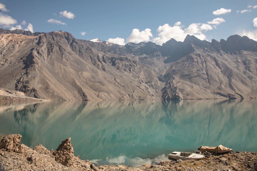 Lake Sarez with Boat