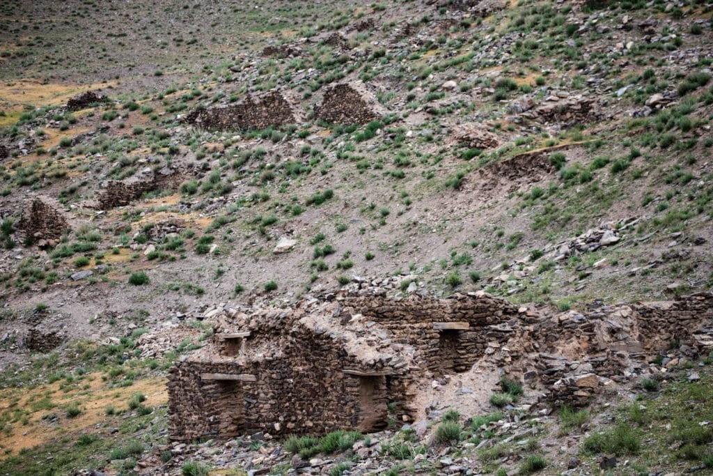 Ruins of old Hayat in Uzbekistan's Nuratau mountains