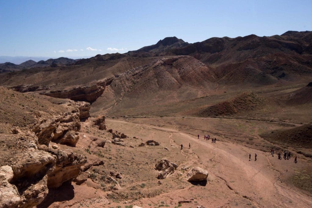 Tour Group entering Charyn Canyon