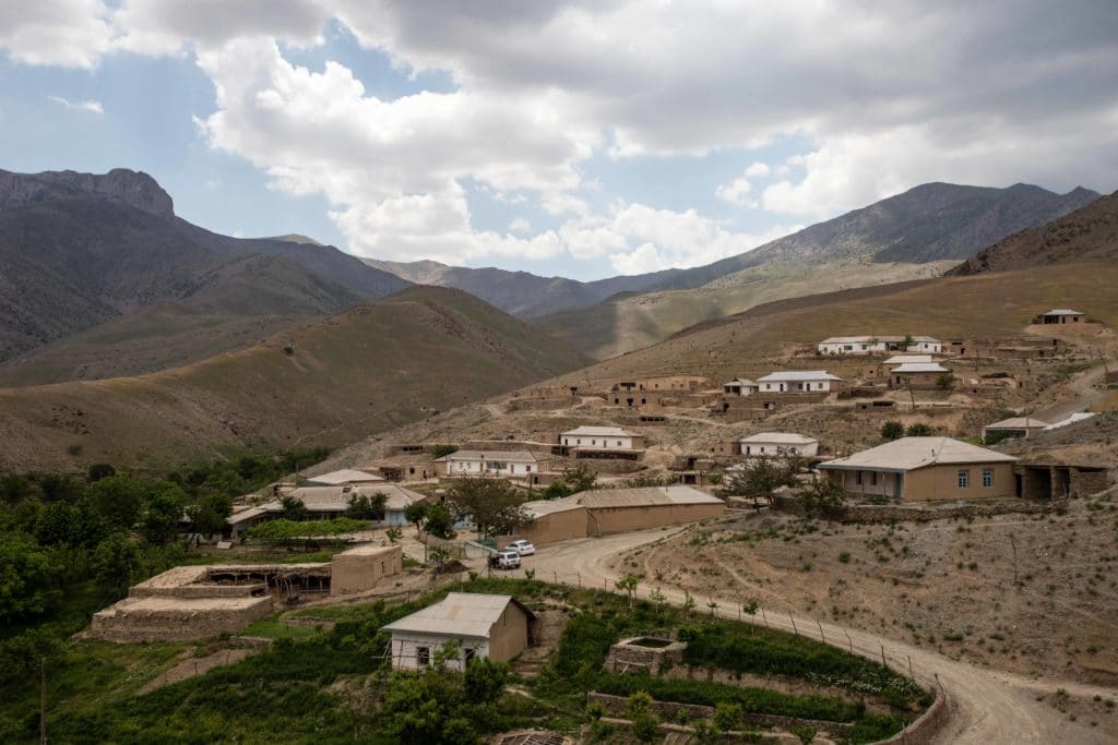 View of the village of Upper Uxum in Uzbekistan