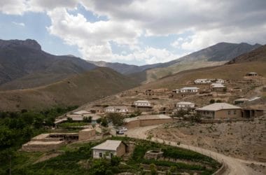 View of the village of Upper Uxum in Uzbekistan