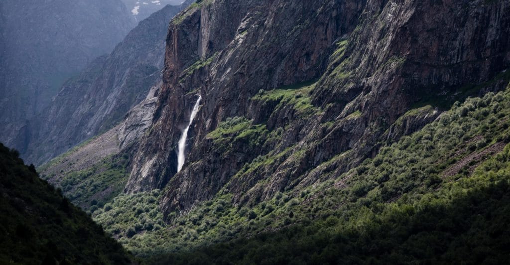 Belagorka Waterfall in Sokuluk Canyon