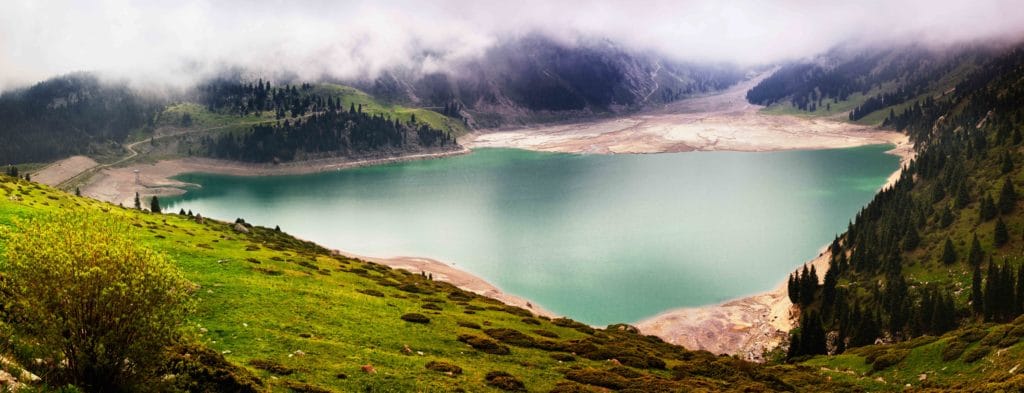 Big Almaty Lake Panorama Kazakhstan