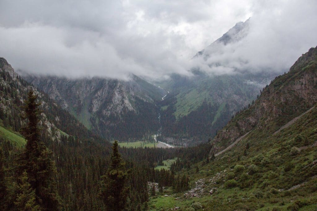 Climbing from Karakol Valley to Sirota Hut