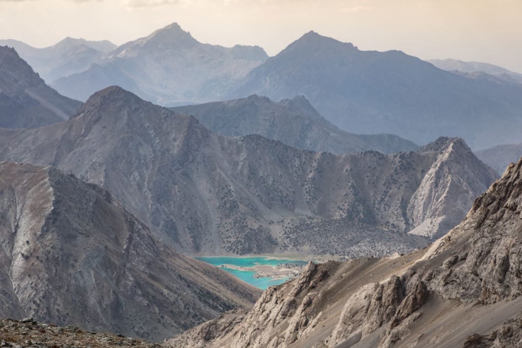 Kulikalon Lakes viewed from Alovaddin Pass