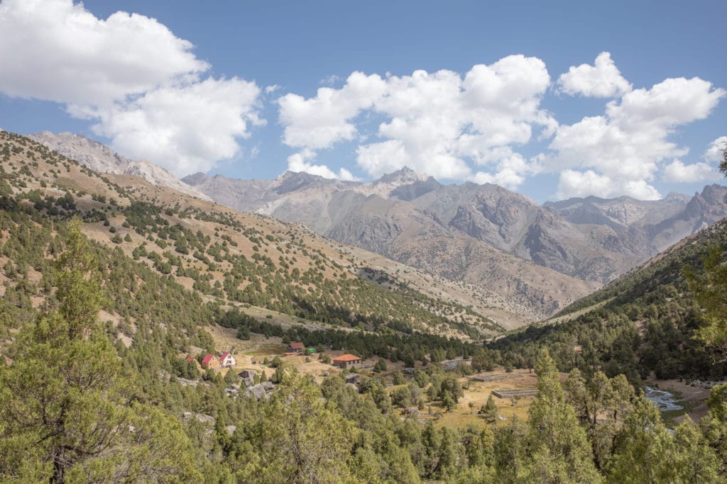 Vertical Alovaddin Alplager in Tajikistan