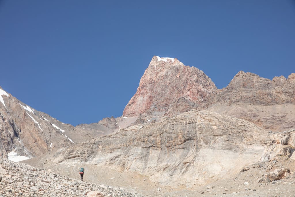 Views of Chimtarga Peak & Pass