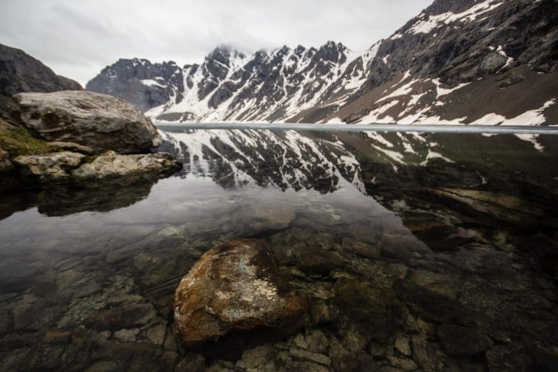 Wintry Reflections of Alakol Lake