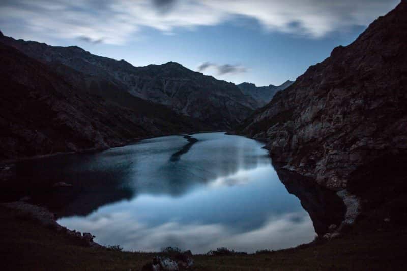 Night at Kol Tor Lake in Kyrgyzstan's At Bashi Valley