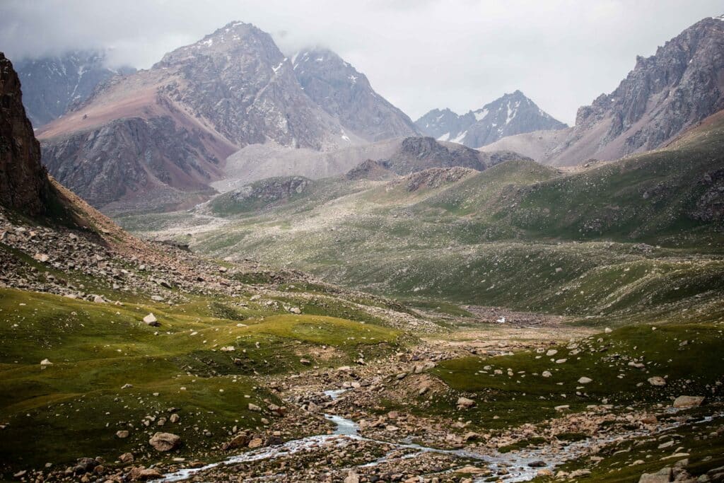 View towards Chok-Tal Valley lakes