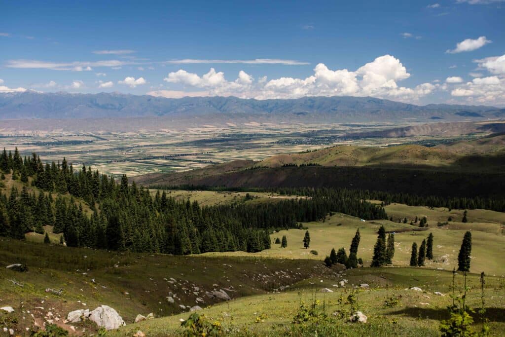 Climbing to Kol Tor Lake in Ak Suu's Jergez Valley