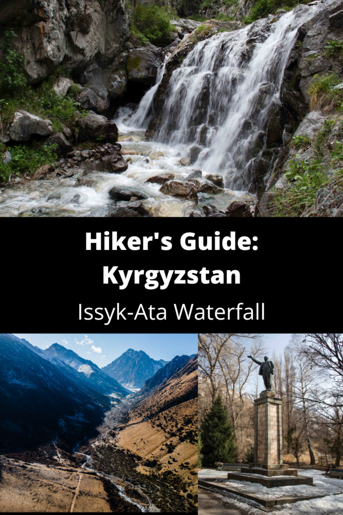 The short Issyk-Ata Waterfall dayhike near Bishkek is one of the most popular options for tourists hiking in Kyrgyzstan‘s Chuy region. #Travel #Hiking #Kyrgyzstan #CentralAsia