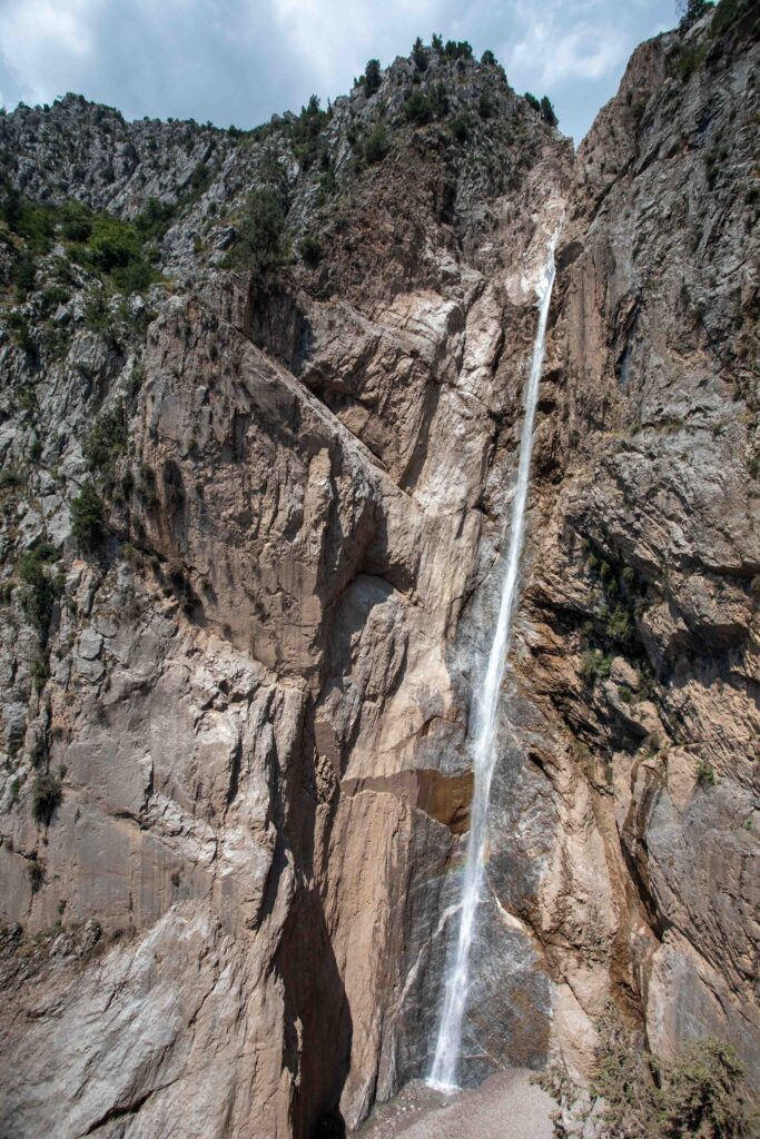 Arslanbob Long Waterfall Full View